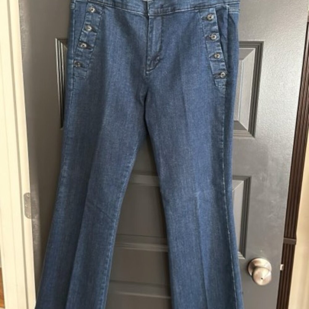 Banana Republic Premium Denim Flare 31 with buttons front